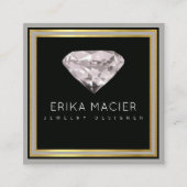 ジュエリーデザイナーシック&ブエレガントラック スクエア名刺 (正面)