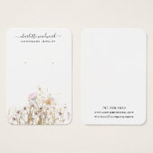 ジュエリーデザイナーピンク金ゴールドグリッターワイルドフラワー (正面&裏面)