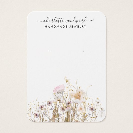 ジュエリーデザイナーピンク金ゴールドグリッターワイルドフラワー (正面)