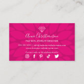 ジュエリーデザイナーブティックダイヤモンドビーズ宝石 名刺 (裏面)