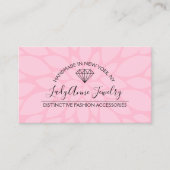 ジュエリーデザイナーブティックダイヤモンドビーズ宝石 名刺 (正面)