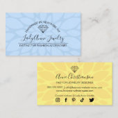 ジュエリーデザイナーブティックダイヤモンドビーズ宝石 名刺 (正面/裏面)