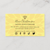 ジュエリーデザイナーブティックダイヤモンドビーズ宝石 名刺 (裏面)