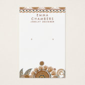 ジュエリーデザイナーボホテラコッタイヤリングジュエリー (正面)