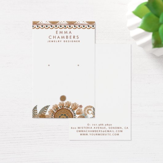 ジュエリーデザイナーボホテラコッタイヤリングジュエリー (デスク)