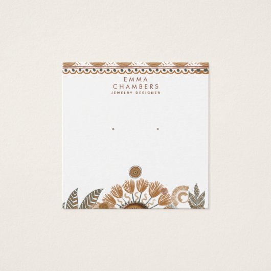 ジュエリーデザイナーボホテラコッタイヤリングディスプレイ (正面)