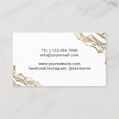 ジュエリーデザイナーモダンな金ゴールドのダイヤモンドの宝石類 名刺 (裏面)