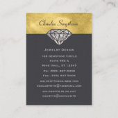 ジュエリーデザイナー名刺のダイヤモンド指輪 名刺 (裏面)