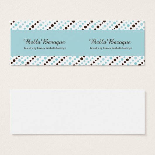 ジュエリーデザイナー名刺の価格ラベル (正面&裏面)