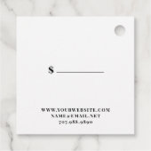 ジュエリーデザイナー白黒Motifパターン価格 フェイバータグ (裏面)