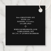 ジュエリーデザイナー白黒Motifパターン フェイバータグ (裏面)