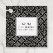 ジュエリーデザイナー白黒Motifパターン フェイバータグ (正面)