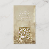 ジュエリーデザイナー金ゴールドスパークルラグジュアリー 名刺 (裏面)