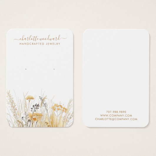 ジュエリーデザイナー金ゴールドワイルドフラワー (正面&裏面)