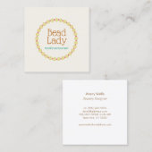 ジュエリーデザイナー、ビーズジュエリー スクエア名刺 (正面/裏面)