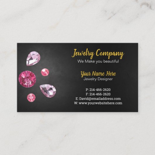 ジュエリーデザイナー/販売者の名刺 名刺 (正面)