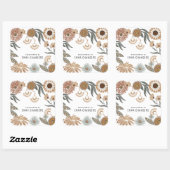 ジュエリーデザイナーBohoフローラ製品ラベル スクエアシール (シート)