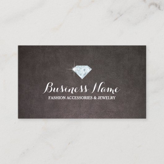 ジュエリーデザイモダンナダイヤモンドレエレガントザー 名刺 (正面)