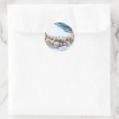 ジュエリーデザインありがとうラウンドステッカー ラウンドシール (バッグ)