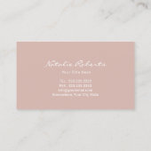 ジュエリーデザインダイヤモンドジュエリーほこりっぽいバラ金ゴールド 名刺 (裏面)