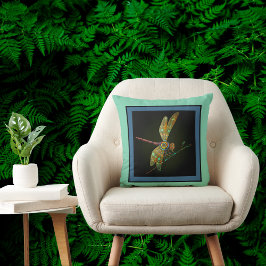 ジュエリートーンドラゴンフライがマンダラオンアクアに出会う クッション