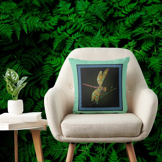 ジュエリートーンドラゴンフライがマンダラオンアクアに出会う クッション