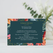 ジュエリートーンブルーコーラル結婚フローラの方向 エンクロージャーカード (スタンド正面)