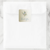 ジュエリードトンフライありがとうステッカー スクエアシール (バッグ)