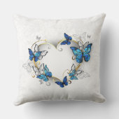 ジュエリーハートと蝶モルフォ クッション (裏面)