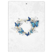 ジュエリーハートと蝶モルフォ クリップボード (裏面)