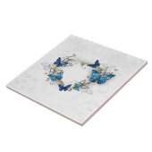 ジュエリーハートと蝶モルフォ タイル (側面)