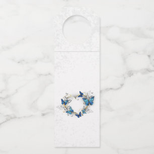 ジュエリーハートと蝶モルフォ ボトルネックタグ