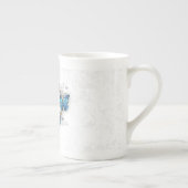 ジュエリーハートと蝶モルフォ ボーンチャイナマグカップ (右)