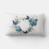 ジュエリーハートと蝶モルフォ ランバークッション (裏面)