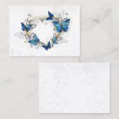 ジュエリーハートと蝶モルフォ 割引カード (正面/裏面)