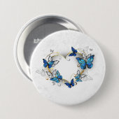 ジュエリーハートと蝶モルフォ 缶バッジ (正面&裏面)