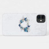 ジュエリーハートと蝶モルフォ Case-Mate iPhoneケース (裏面(横))