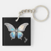 ジュエリーバタフライオパールとシルバー キーホルダー (裏面)