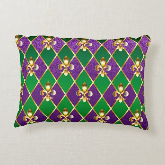 ジュエリーバックグラウンドマルディグラ アクセントクッション (裏面)