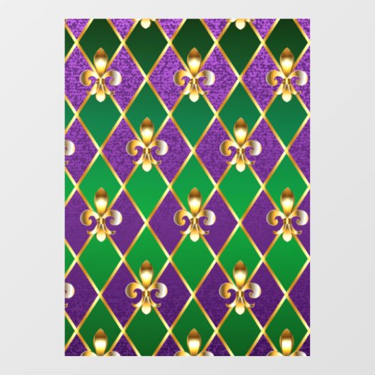 ジュエリーバックグラウンドマルディグラ ウィンドウサイン (シート)