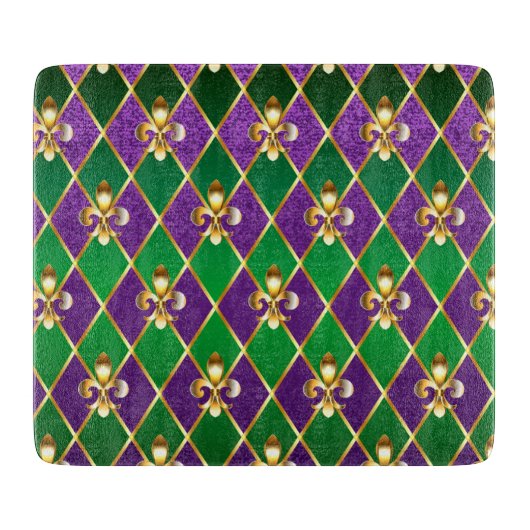 ジュエリーバックグラウンドマルディグラ カッティングボード (正面)