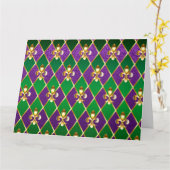 ジュエリーバックグラウンドマルディグラ カード (黄色い花)