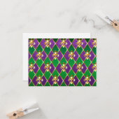 ジュエリーバックグラウンドマルディグラ カード (正面/裏面インサイチュ)