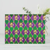 ジュエリーバックグラウンドマルディグラ カード (スタンド正面)