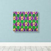 ジュエリーバックグラウンドマルディグラ キャンバスプリント (インサイチュ (ウッドフロア))