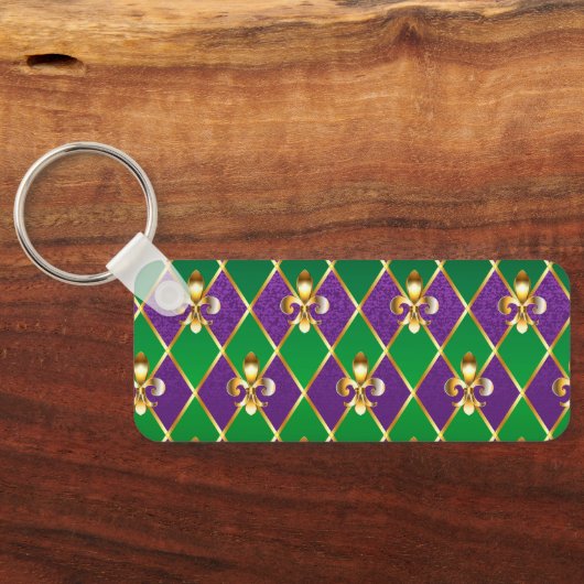 ジュエリーバックグラウンドマルディグラ キーホルダー (裏面)