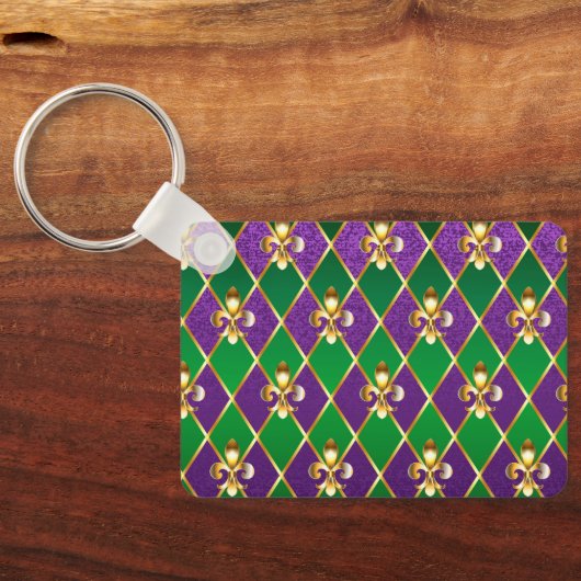 ジュエリーバックグラウンドマルディグラ キーホルダー (裏面)