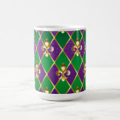 ジュエリーバックグラウンドマルディグラ コーヒーマグカップ (中央)