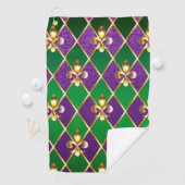 ジュエリーバックグラウンドマルディグラ ゴルフタオル (インサイチュ)