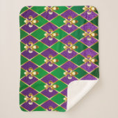 ジュエリーバックグラウンドマルディグラ シェルパブランケット (正面)